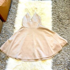 Beige Fit & Flare Dress